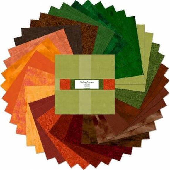 Falling Leaves Layer Cake 10 Karat Gems by Wilmington Prints 10in - Picture 1 of 3